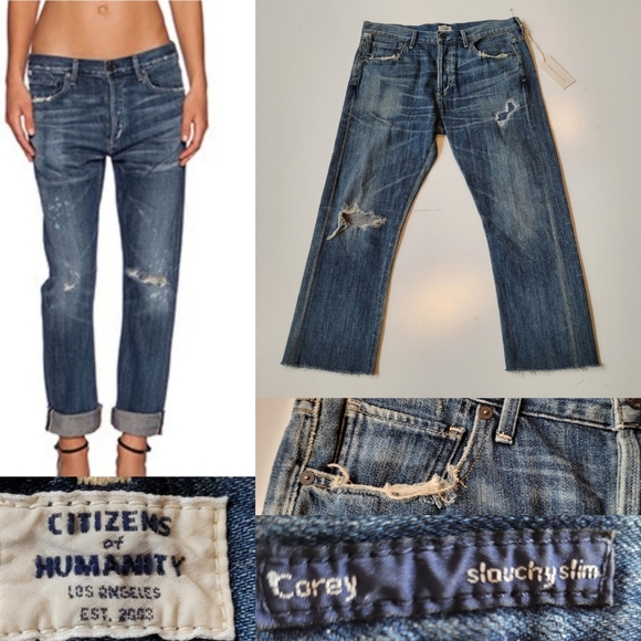 REVOLVE Denim - NEW 27 REVOLVE CoH COREY SLOUCHY SLIM DISTRESSED LOOSE OVERSIZED BOYFRIEND JEANS